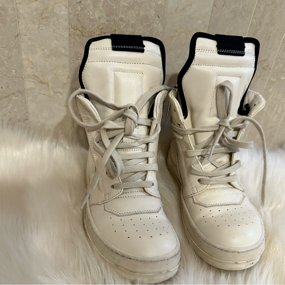 Kids Rick Owens Off White (cream) Geobaskets Sneakers
